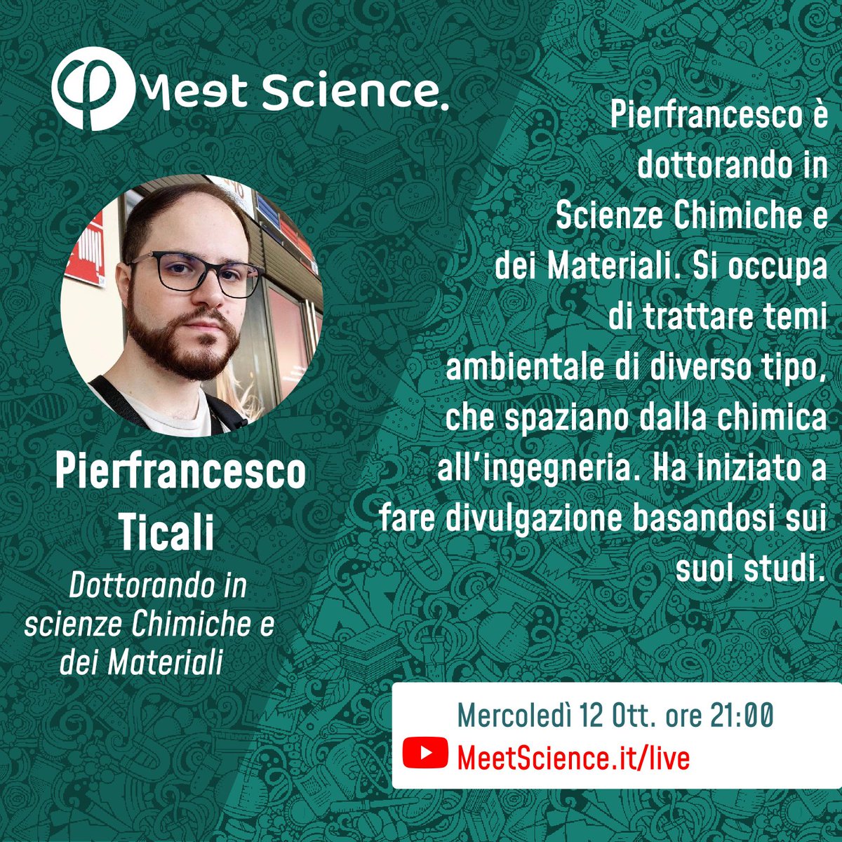 MeetScienceIT's tweet photo. sulla produzione di gas serra e delle possibili #strategie per ridurne l'emissione.
Venite a trovarci in live mercoledì 12 alle ore 21:00!
https://t.co/KXZn9Qcm0D
#gasserra #cambiamentoclimatico #emissione #scicomm #education #science #MeetScience #phdstudent #climatechange https://t.co/YoyU8q0jxC