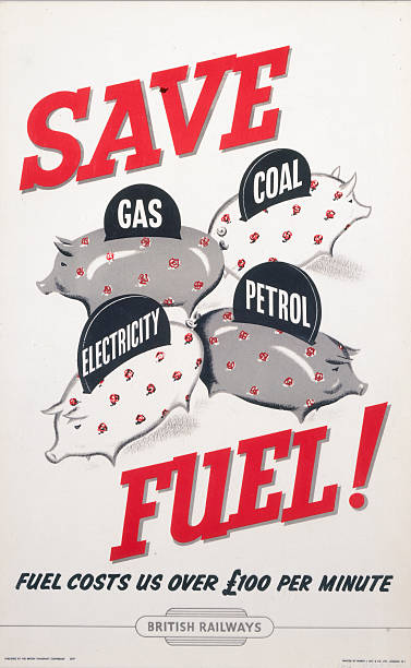 #EnergyCostsOnTheRise, A tad of Deja vu.... A #BritishRailways Staff Poster to promote awareness, 'Save Fuel! Fuel Costs Us over £100 per Minute' (1956).... #EnergyCrisis #RailwayPosters 🖨️#ErnestJDay & Co Ltd