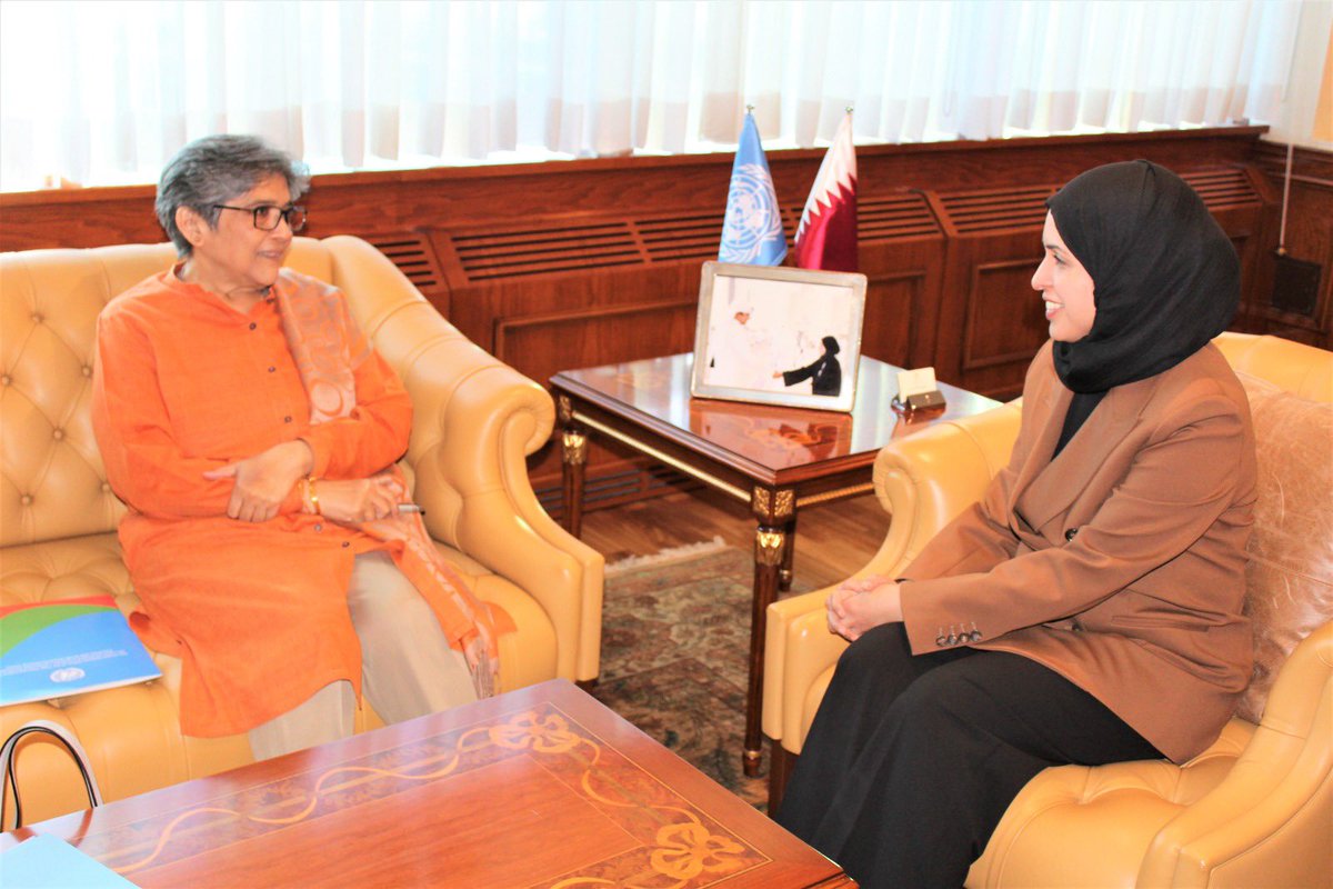 AmbAlyaAlThani's tweet photo. Always a pleasure to meet w/ USG @rababfh2016 @UNHighRep for @UNOHRLLS 🇺🇳, & continue building the critical momentum around the forthcoming #LDC5 to be held in #Doha 🇶🇦 in March 2023.
#DPoA #UN4All https://t.co/83NQkDurGW