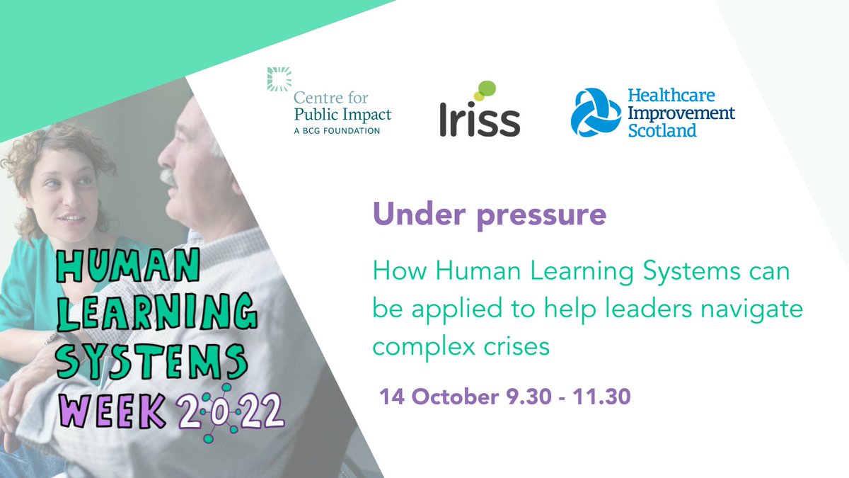 ihubscot's tweet image. Today marks the start of #HumanLearningSystems week. We’re hosting an event as part of the week, all about applying #HLS to help leaders navigate complex crises in health &amp;amp; social care. There are over 20 online events this week, get involved here airtable.com/shr71sYGQ9BVro…