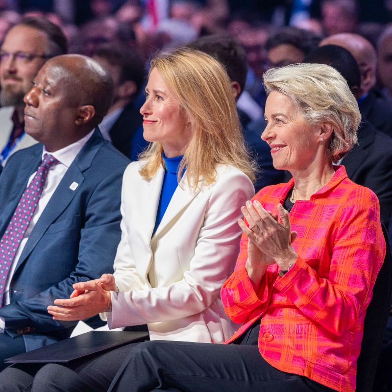 EU_Commission's tweet photo. "The Kremlin has again escalated its aggression to a new level.

We need to protect our critical infrastructure, keep replacing unsustainable dependency with balanced cooperation and continue to build trust in global connectivity."

President @vonderleyen at the @TallinnSummit