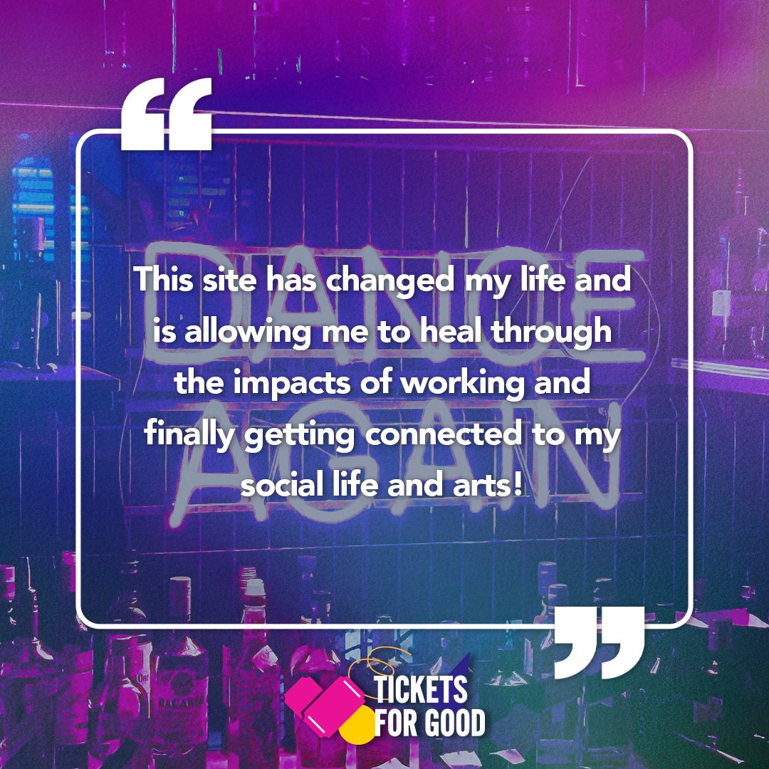 TicketsForGood's tweet photo. Healing through the arts 💙

On #WorldMentalHealthDay, we wanted to share one of our member’s experiences of this 😊

We as a team understand the importance of mental health and are dedicated to championing the positive effects live events can have 🙌 https://t.co/IWdN1B3UAV
