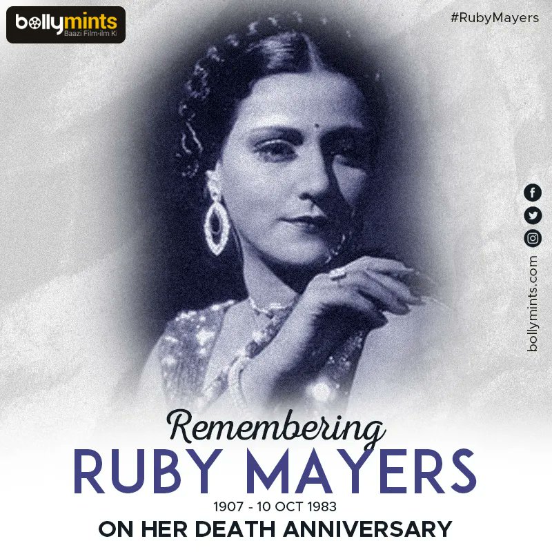 BollyMints's tweet photo. Remembering Actress #RubyMyers Ji On Her #DeathAnniversary ! https://t.co/29vcdTxGQ9
