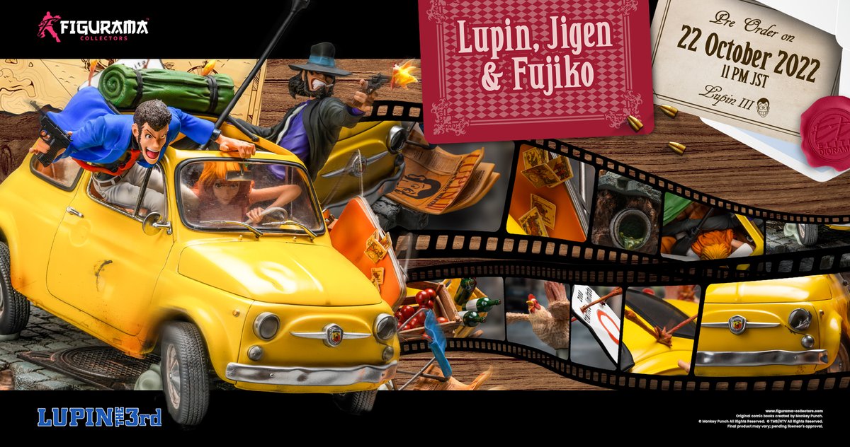 Figurama1's tweet photo. 🕵️ FULL REVEAL! - LUPIN the 3rd ELITE DIORAMA STATUE

Don’t lose sight of the objective… preorders open on OCTOBER 22nd AT 11:00PM JST! 
Join the wish list: 
https://t.co/5OqQKF2b7H

#FiguramaCollectors #フィギュラマコレクターズ #lupinthe3rd #ルパン三世 #japanexpo #anime #lupin https://t.co/RcrhVx10qQ