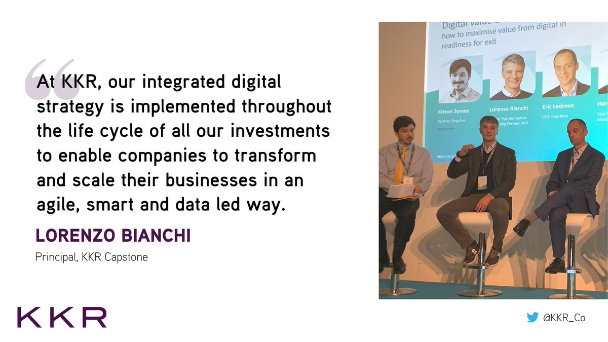 KKR Capstone’s Lorenzo Bianchi provided insight into our approach to integrated #digital value creation on a panel at the @BVCA Summit 2022 #KKRTechnology