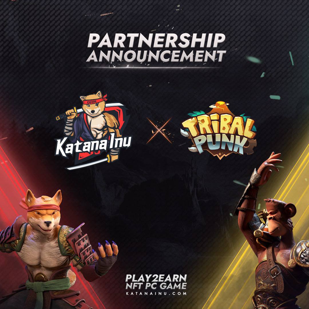 🐕 Katana Inu x Tribal Punk 🌋

We are thrilled to announce our new partnership with <a href="/TribalpunkC/">Tribalpunk Cryptoverse</a> 🥳

Tribalpunk: Cryptoverse is an Idle/ RPG Collectible Card Game with the main focus orients around the players building their team from unique characters. 

Stay tuned 🚀