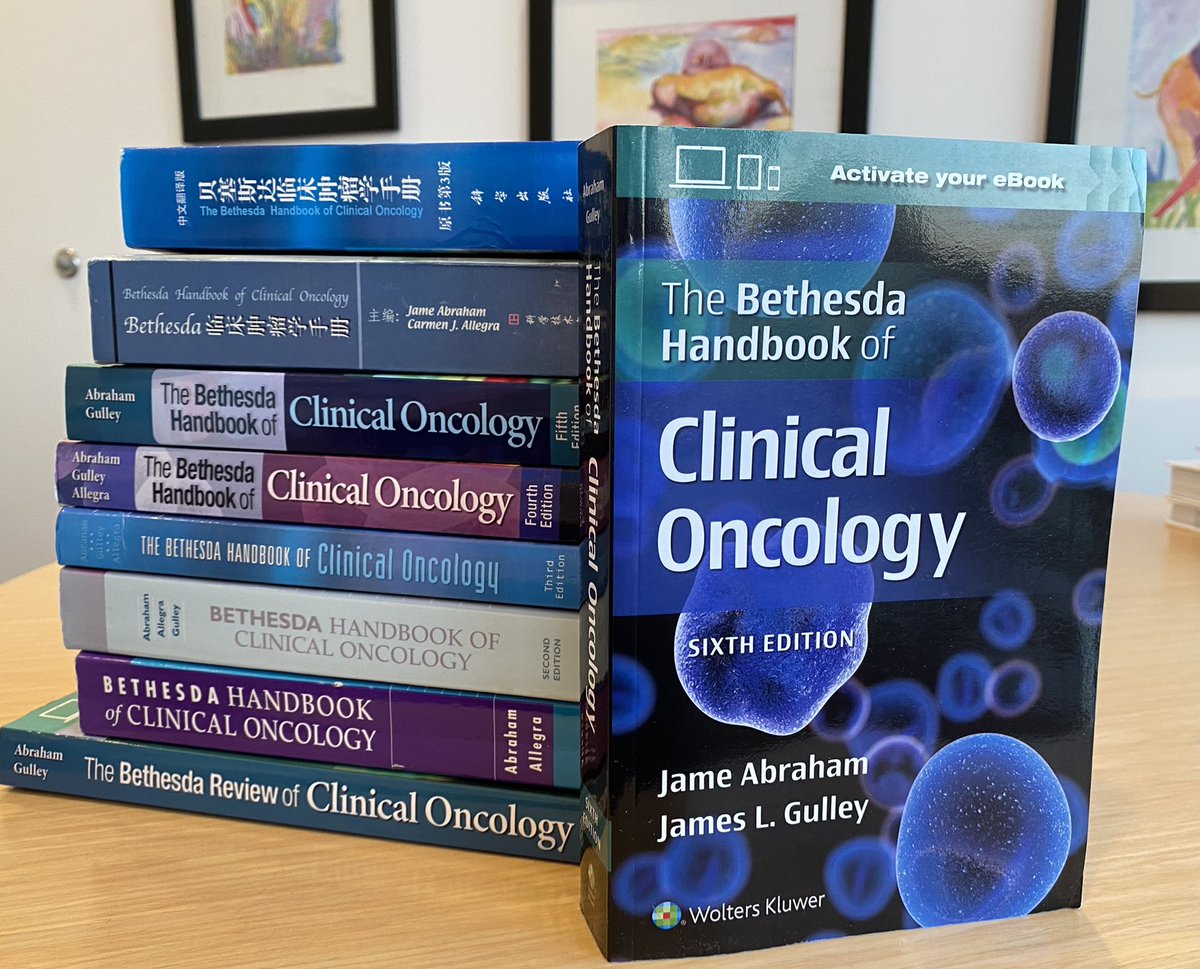 Finally the 6th edition of our @gulleyj1 book is out amazon.com/Bethesda-Handb… When we started this book during fellowship @theNCI never thought this will become one of the best selling oncology textbooks - with Chinese, Indian, Asian, Spanish editions! Thanks to all the authors !