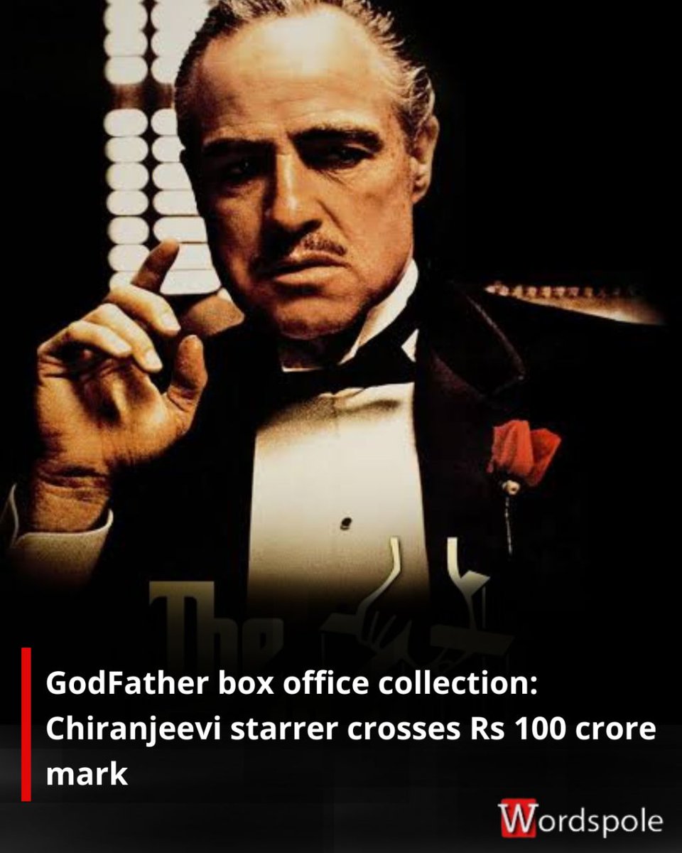 socialindigo_'s tweet photo. GodFather box office collection: Chiranjeevi starrer crosses Rs 100 crore mark

#GodFatherOnOct5th #GodFatherHindi #GodfatherMovie #GodFatherBlockbuster #GodFatherRuleBegins #Hollywood #trending https://t.co/6hIgSJxlS0