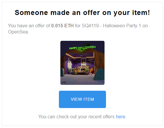 CurrySamurai's tweet photo. Wha...hollycow! I got another offer!😭
Gonna DM about the bit prize rightaway👍
Current: 0.015 ETH

ぬぉぉぉぉぉ！別のオファーが！😭
ただいま入札特典のDM送りますです👍
只今： 0.015 ETH

#GotAnOffer #nft #auction #openseaNFT #bit #halloween #ハロウィン 

👇Link below https://t.co/R0m9WFcyxS