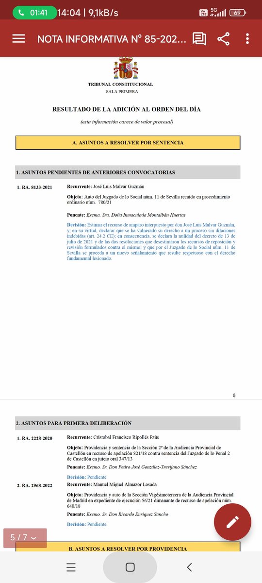 Última noticia: El Tribunal Constitucional declara que vulnera el derecho fundamental a un proceso sin dilaciones un señalamiento para dentro de 3 o 4 años. Ahí tenéis el fallo. Hoy brindo por todos los justiciables. Enhorabuena 🥳🥂