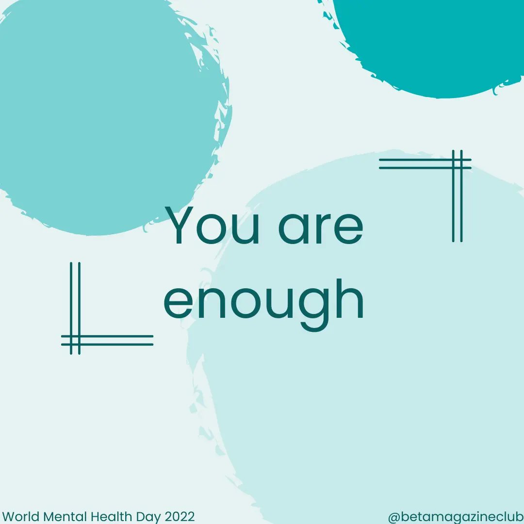 betamagclub's tweet image. It's World Mental Health Day 🌊 We wanted to remind you, just in case you had forgotten: 

• You are enough 
• You're doing great 
• Prioritise your wellbeing 

Our community is always our priority at Beta and we are grateful for you, you are amazing. 

#BetaMagazine