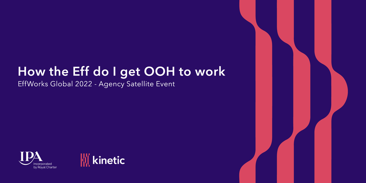 kineticwwUK's tweet photo. Want more from your #OOH? Join us on Tuesday 18th October in collaboration with @The_IPA to learn just how effective #OOH campaigns can be, based on 3 years' worth of data. #EffWorks #IPAEff #OOHWorks
🎟️https://t.co/5aFb07lZAO https://t.co/mefVd4GTx9