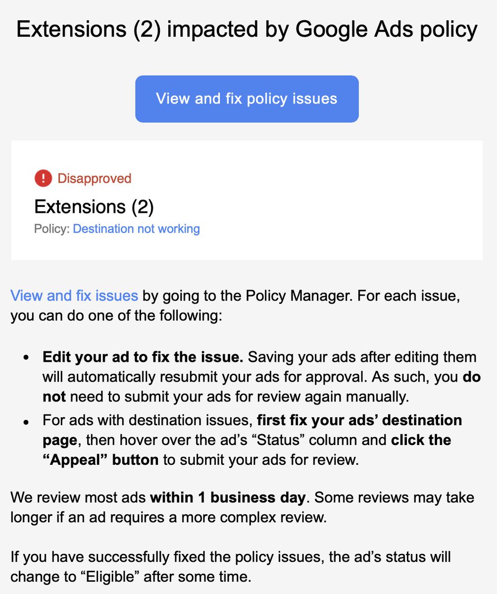 pixelscribe8's tweet image. @GoogleAds Hi, I keep receiving an email about #policyissues but when I click on the link to Policy Issues it says there are none...I have 2 ads running, they are active and I am being charged for them. I have looked up what this means, but everything seems to be working. Help