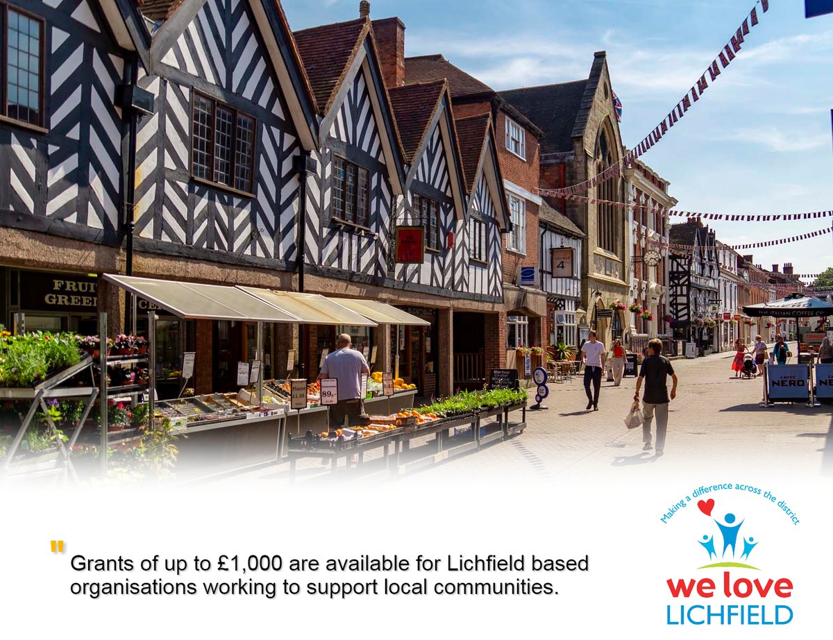 The <a href="/WeLoveLichfield/">We Love Lichfield</a> Fund is open to community groups supporting local people across the Lichfield District. Apply online at: ow.ly/txYh50K5rzj

<a href="/LichMercury/">Lichfield Mercury</a>
<a href="/Lichfield_DC/">Lichfield District Council</a>
<a href="/LichfieldLive/">Lichfield Live®</a>
<a href="/LichfieldPolice/">Lichfield Police</a>