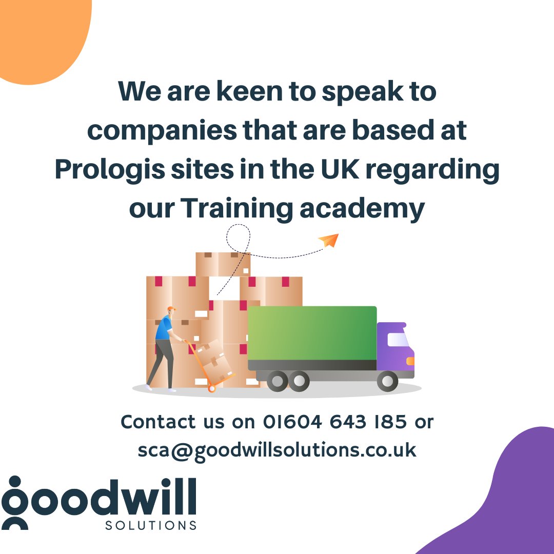 We are keen to speak to companies that are based at prologist sites in the Uk regarding our training academy that we have here at Goodwill Solutions.