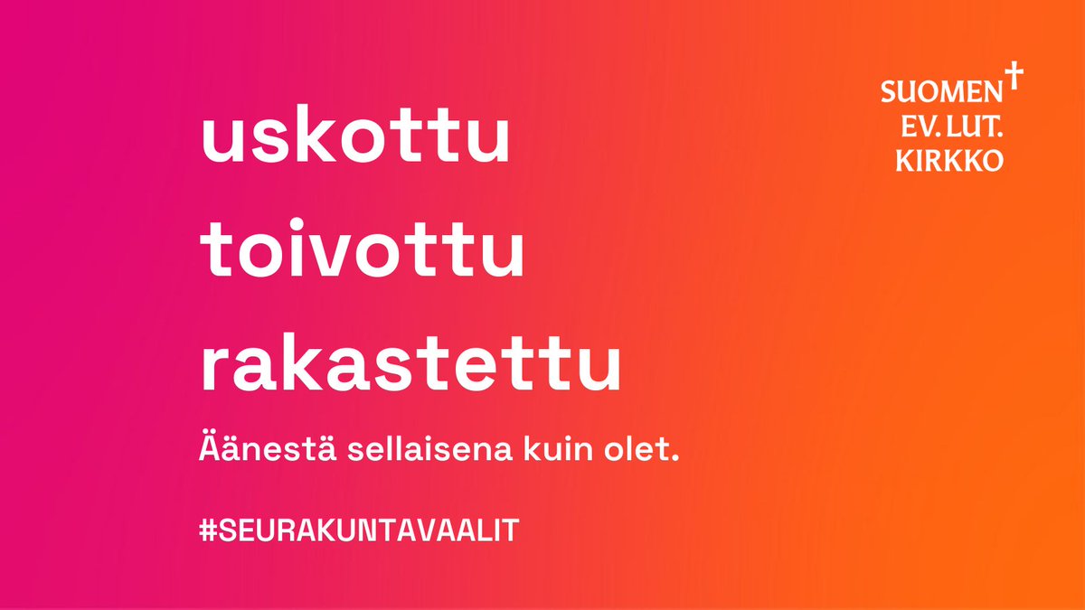 kirkko_evl's tweet image. Seurakuntavaalien vaalikone on avattu! Ennakkoäänestys alkaa 8.11 ja päättyy 12.11. Varsinainen vaalipäivä on 20.11. #seurakuntavaalit seurakuntavaalit.fi/vaalikone