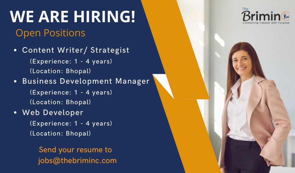 TBriminc's tweet photo. Hiring Alert !!
Share your resume at jobs@thebriminc.com.
Follow us at @TBriminc for more job requirements.
#contentwriterjobs #contentwriters #contentwriter  #contentstrategist #businessdevelopmentmanager #businessdevelopmentmanagers #webdeveloper #webdevelopers #webdeveloperjob https://t.co/QjaelwLEbA