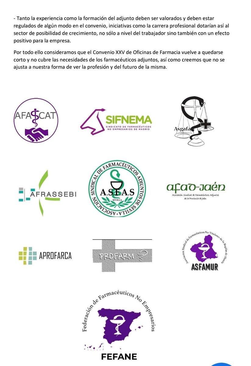 FEFANE_'s tweet photo. Desde @FEFANE_ consideramos que el convenio firmado hoy (aún no publicado en el BOE) no se ajusta a la realidad de la profesión ni de las necesidades de los farmacéuticos adjuntos.
@afascat @AFNEMA1 @afrassebi
@aprofarca @Asgafa3 @ASFAS__ @asfamur @profarmgipuzkoa #afadjaen https://t.co/b6GdRQgNTs