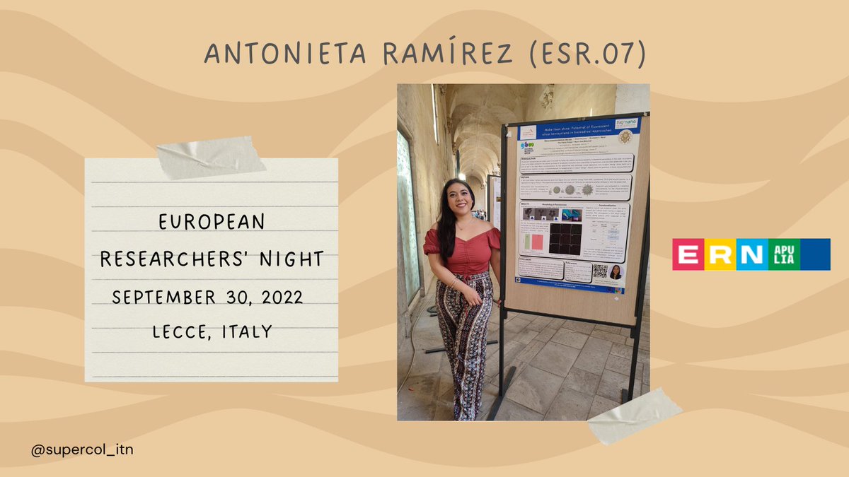 Every year 'The European Researchers' Night' is held to spread the diversity of science in a fun way. 

On September 30th, Anto Ramirez (@AntoRmzM) shared her poster 'Make them shine, fluorescent nanoparticles for biomedicine, at the ERN in Lecce, Italy.

#Science #ERNApulia