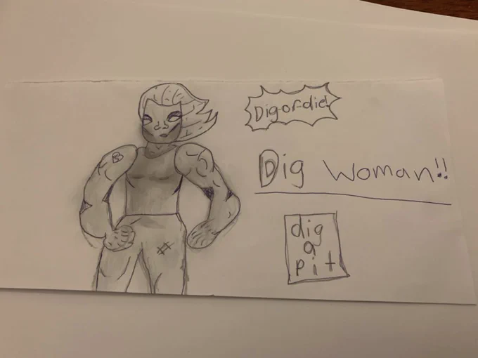 DIGWOMAN!!
My friend Pepe created this perfect character!
I love DIGWOMAN. 
Thank you Pepe🙏✨ 