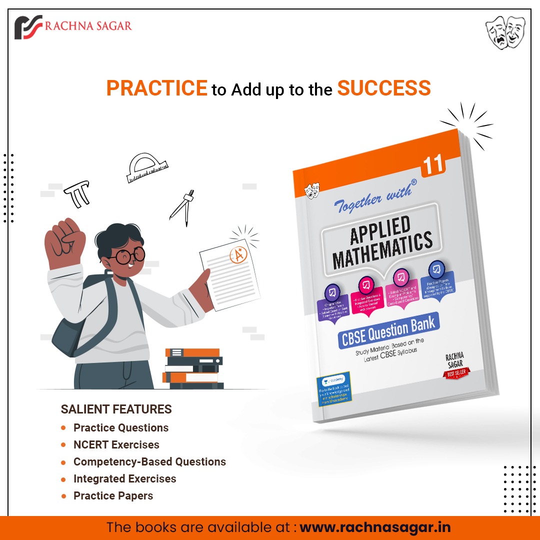 rachnasagargrp's tweet photo. Question Bank to save your Extra Efforts!
‘Together with’ #CBSEQuestionBank for Applied Mathematics to Celebrate the #SUCCESS Forever.
Order Now at https://t.co/DTG5ueU94l
#AppliedMathematics #QuestionBank #Offer #Combos #Class11th #Learning #Study #Mathematics #RSPL #Book https://t.co/LUkDN2HcPD