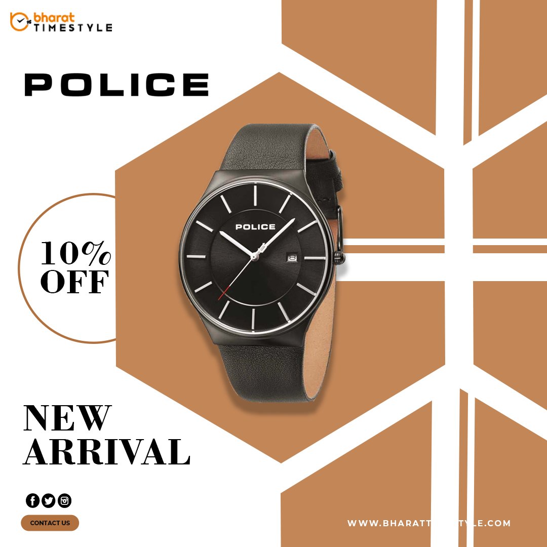 Bharattimestyle's tweet photo. A police watch is just right for you? 🤔

Then choose your favourite model and order it conveniently and at discounted prices here in our online watch shop ⌚

Visit our website for more information 👆🏻

#bharattimestyle
#menswear #mensfashion #womenswear #womensfashion #style https://t.co/IHSMftwSXM