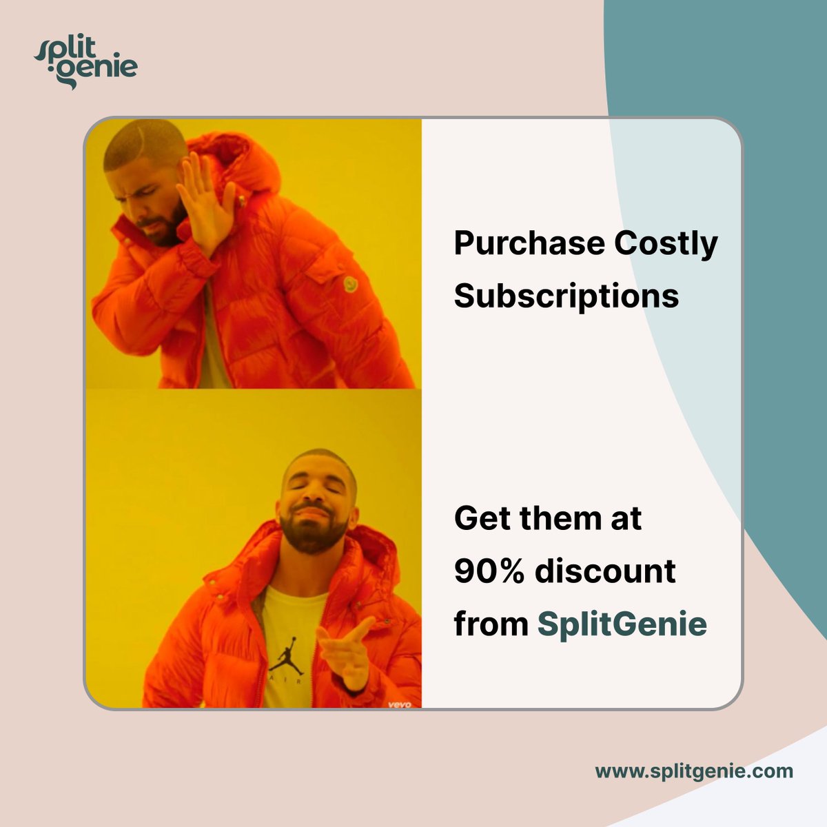 SplitGenie's tweet photo. Are you still buying these costly subscription? ๐คฆ
Oh god! Get them on https://t.co/yHJlabD0xm at 90% off! ๐ฅ
#splitgenie #startup #india #business #monday #trending #mondaymotivation #westbengal #TheJourneyOfIndia #WorldMentalHealthDay https://t.co/hIFd9FlW1v