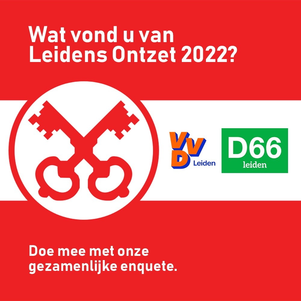 D66 Leiden (@d66leiden) on Twitter photo In januari staat de evaluatie van Leidens Ontzet 2022 op de agenda van <a href="/raadLeiden/">Gemeenteraad Leiden</a>.
Raadsleden <a href="/SandervanDiepen/">Sander van Diepen</a> en @christiaanmul willen weten hoe u het feest ervaarde. Via een korte vragenlijst kunt u uw mening achterlaten.
Klik hier voor de enquête 👇
d66.nl/leiden/leidens… In januari staat de evaluatie van Leidens Ontzet 2022 op de agenda van <a href="/raadLeiden/">Gemeenteraad Leiden</a>.
Raadsleden <a href="/SandervanDiepen/">Sander van Diepen</a> en @christiaanmul willen weten hoe u het feest ervaarde. Via een korte vragenlijst kunt u uw mening achterlaten.
Klik hier voor de enquête 👇
d66.nl/leiden/leidens…