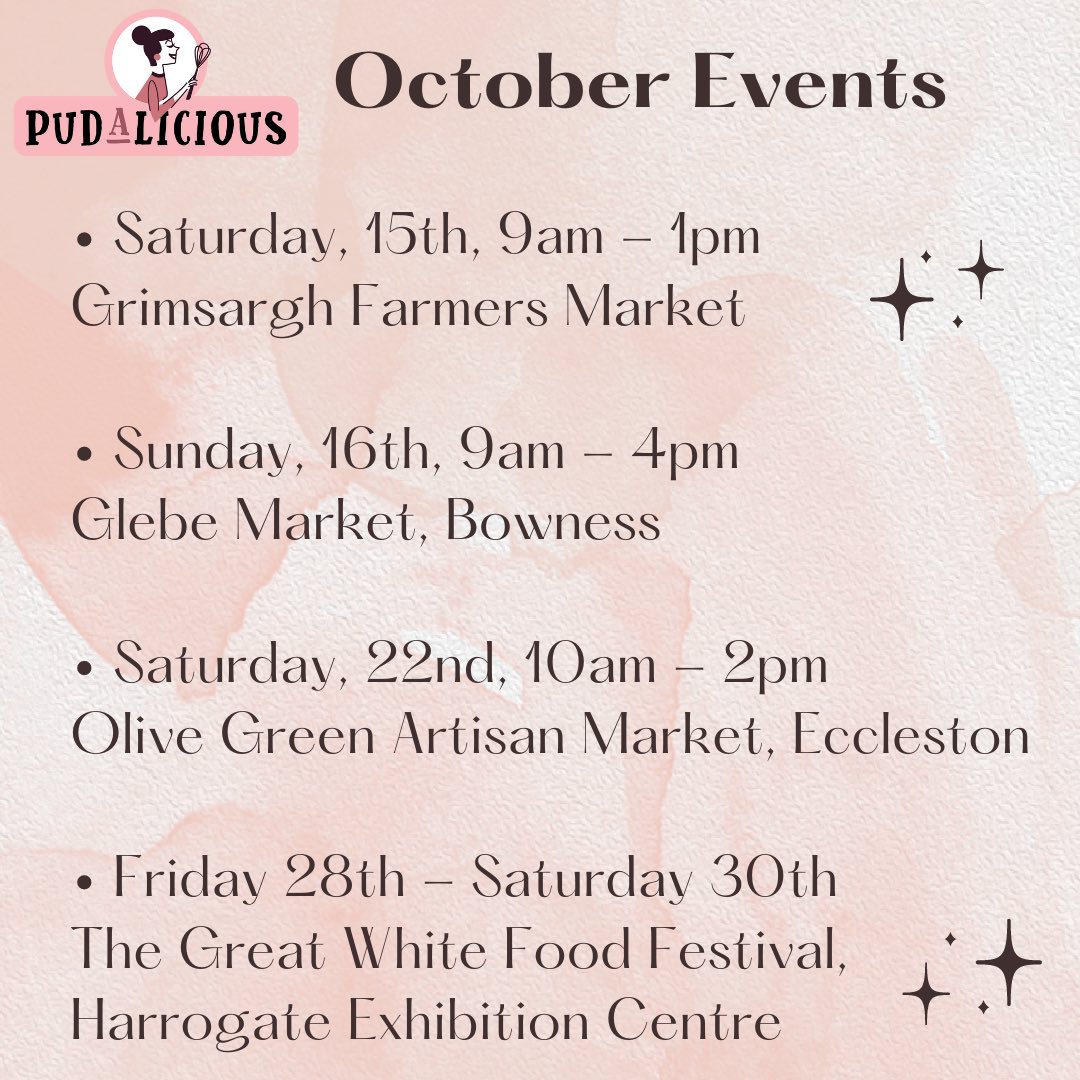 As I’m at a few new markets this month, I thought it would be helpful to share where I am for the rest of October…