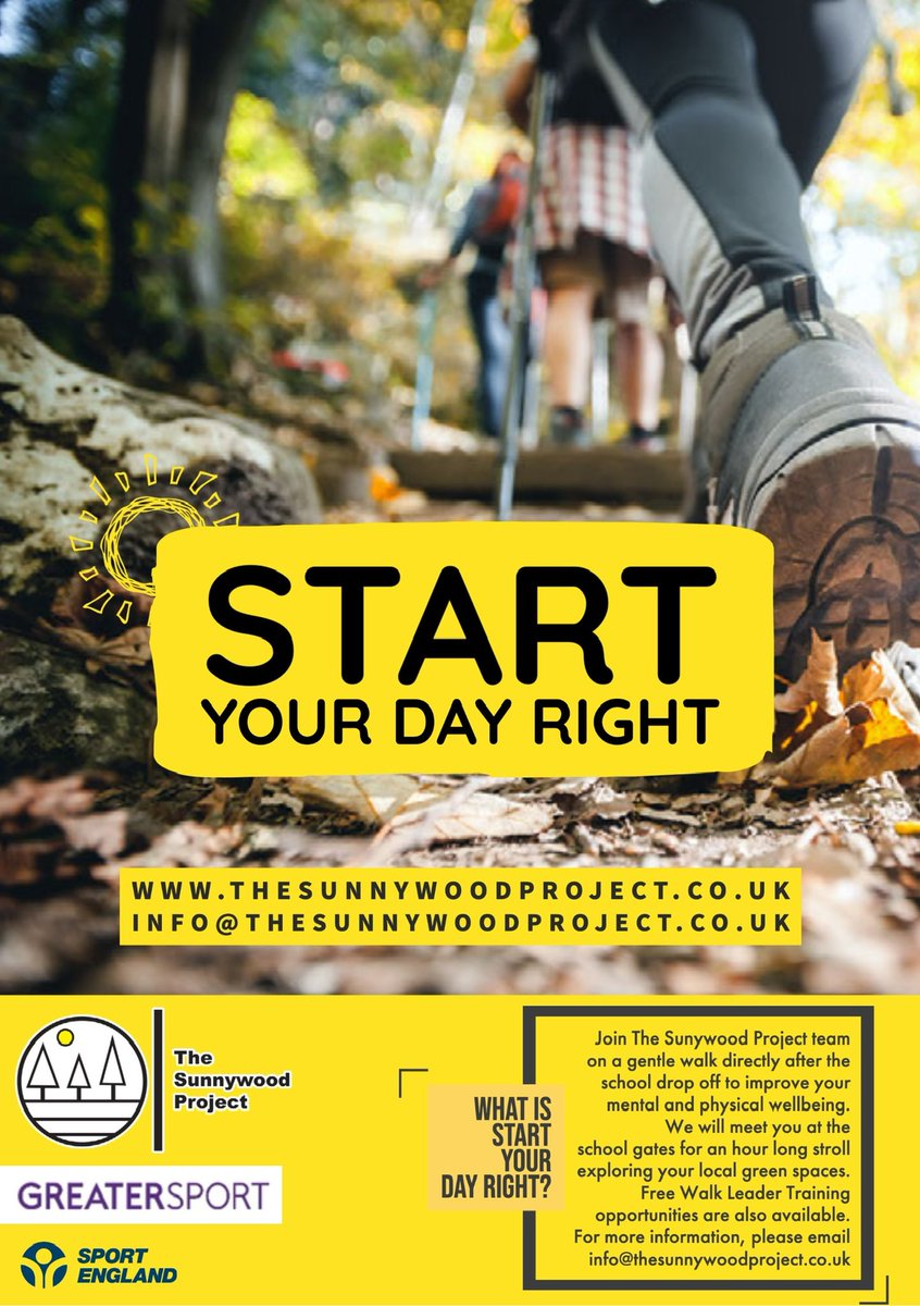 Thesunnywoodpro's tweet photo. Start Your Day Right!
@HolyTrinityBury 1st Nov
@StThomasBury 2nd Nov
Sign up here:👇
➡️ https://t.co/QVRHjUrlD3
#LetsLiveWell
#letsdoit #explore #learn #grow #getactive #hiking #trails #fitforthewild #thesunnywoodproject #outdoors #challengeyourself @GreaterSport @BuryCouncil https://t.co/TmNYgxgd4s