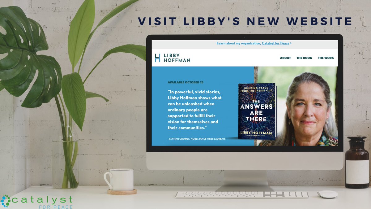 catalyzingpeace's tweet photo. Our founder, @LibbyHoffman recently launched her author website at https://t.co/jcjnq2zOQJ. We’d love to welcome you to her new online home where you can explore her journey and sign up to be notified when her new book launches.
#insideoutpeace #peacebuilding #newwebsite https://t.co/gC8cnZGuCu
