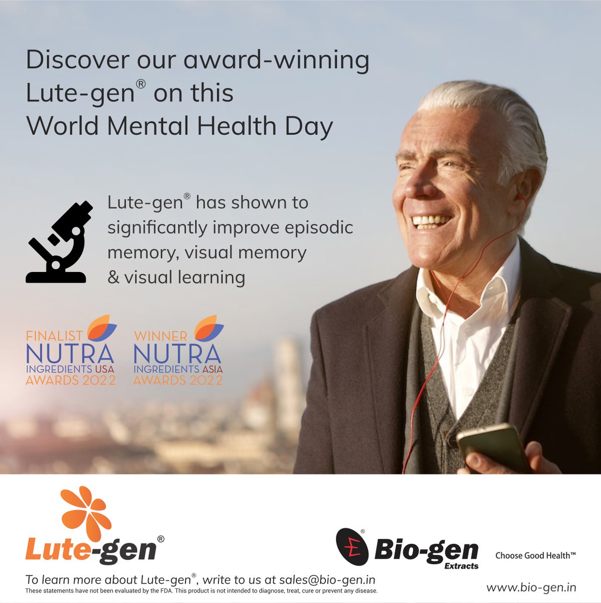 BiogenExtracts's tweet photo. World Mental Health Day

On this World Mental Health Day, let us make mental well-being for all, our priority.

Support your consumer’s cognitive health with Lute-gen®, write to saleas@bio-gen.in today!

#lutegen #WorldMentalHealthDay https://t.co/9HW3WkbSXY