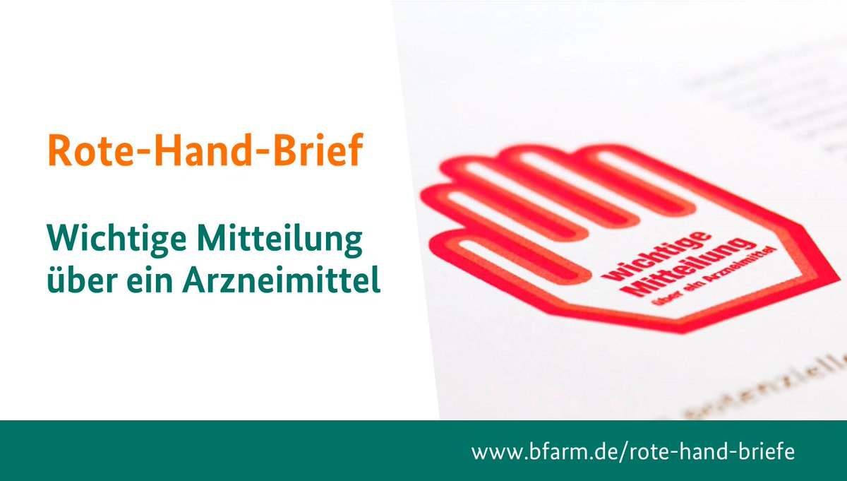 bfarm_de's tweet photo. #RoteHandBrief zu #Natpar 100 Mikrogramm/Dosis Pulver und Lösungsmittel für #Injektionslösung der Firma Takeda: Einstellung der Produktion von Natpar Ende 2024 und Aktualisierung zum Lieferengpass der 100 Mikrogramm/Dosis https://t.co/1uocDFGnC0 https://t.co/9WaPNKvcB5