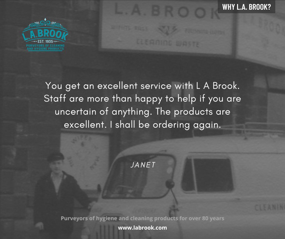 LABROOKltd's tweet photo. As our first time customer, Janet said, expect nothing but excellent service from L.A. Brook https://t.co/qfeV2axCEC