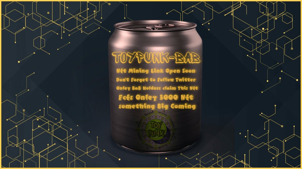 ToypunkBAB's tweet photo. 🔑 Follow
🔑 Like &amp; Retweet this Tweet 
🔑 Comment Your Opinion 
Tag 3 Friends 🥳🥳🥳🥳
Minting Link Open Soon
#Airdrop #NFTGiveaway #babnft #binance #NFTsales #NFTMint https://t.co/iZEBCVPWYY