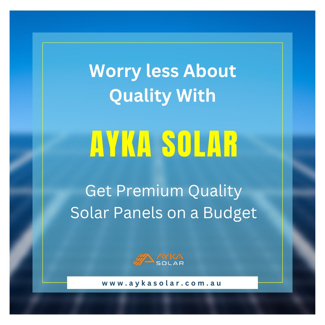 Premium Solar technology that Fits Every Pocket !

Get yours today !

📞409 707 707
🖥️aykasolar.com.au
✉️  enquiries@ayka.com.au'

#aykasolar #tier1solar #QualityTech #superiorfinish #australianmadeproduct #reliablesolar #budgetsolar #SolarDealer #SolarDeals