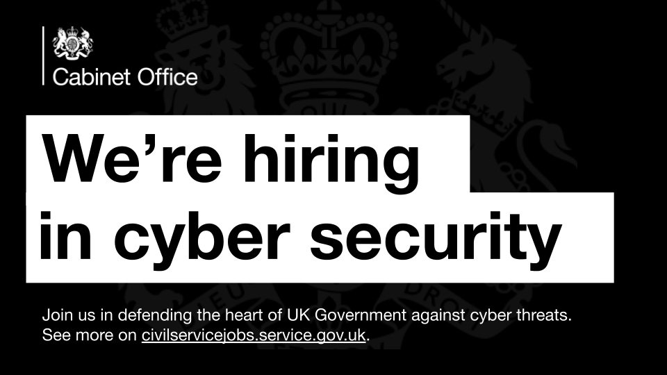 🚨New role in <a href="/cabinetofficeuk/">Cabinet Office</a> cyber security: 

Lead our Cyber Defence function, responsible for understanding, detecting and responding to cyber threats and vulnerabilities across the org.

💰£60,500 - £77,900
🌍Bristol, Glasgow, Manchester, York

civilservicejobs.service.gov.uk/csr/jobs.cgi?j…