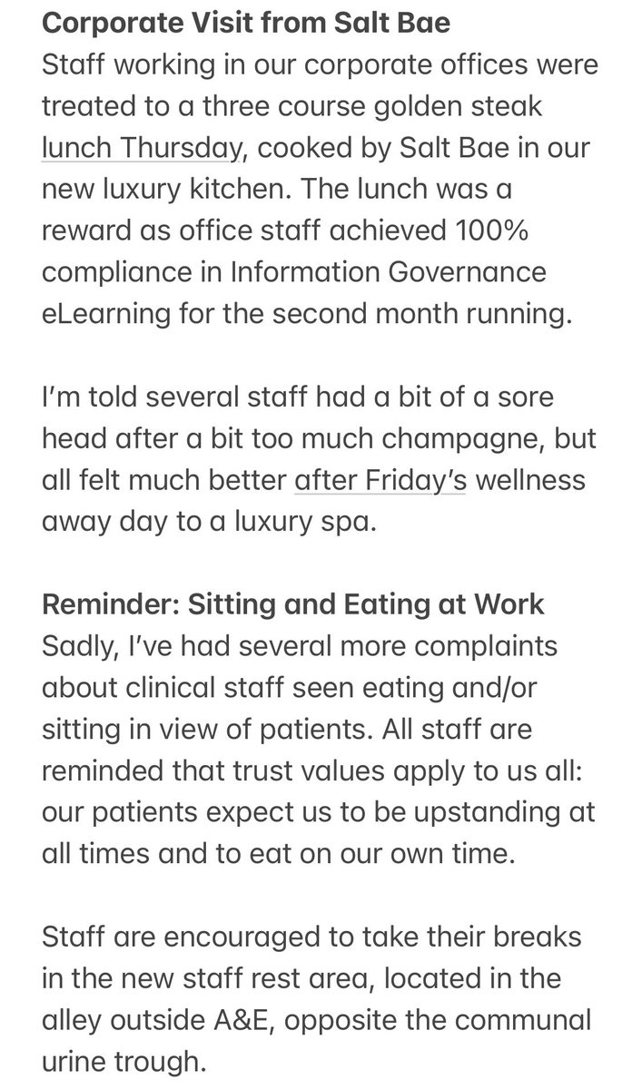 I don’t normally read the weekly trust email update from the corporate team but WOW