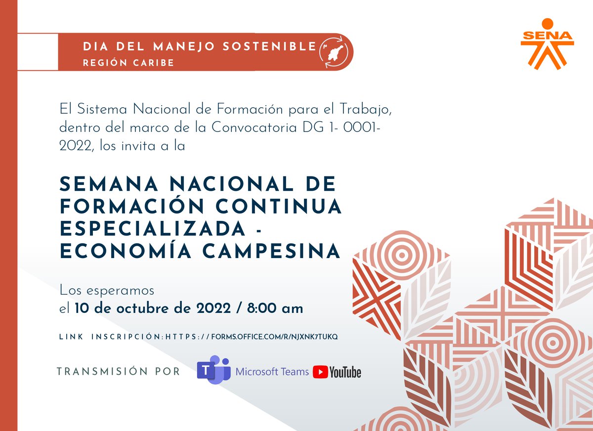 holdingafidg's tweet photo. #AEstaHora #AFIDG Nos complace invitarlos al primer día de la
SEMANA NACIONAL de Formación Continua Especializada; Conéctate a las 8:00
AM ingresa al siguiente enlace para poder participar
https://t.co/fi9yYL6syI
#SENAConLasEmpresas #SemanaNacionalPFCE https://t.co/SIHAhZ2AXJ