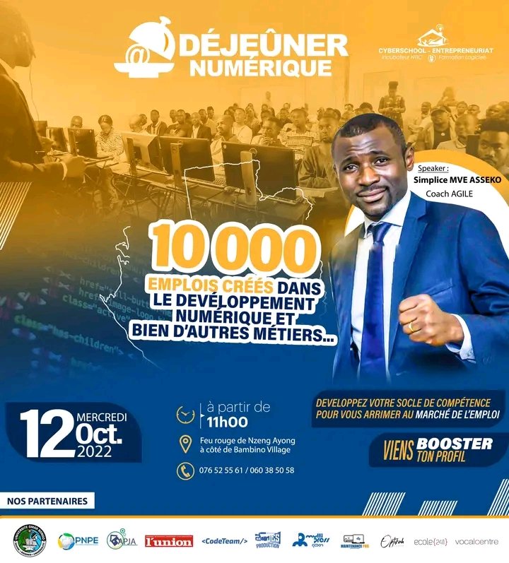 StevenMPONO's tweet photo. 10 000 emplois disponibles dans les nouvelles technologies de l’information et bien d’autres métiers au #Gabon.

Pour en savoir plus, Inscrivez-vous.
https://t.co/qKL2u3YJrB

Venez booster votre profil!

#Cyberschool #Informatique ##developpementweb @cesti_info #kebetu https://t.co/z8fK4Xe7QN