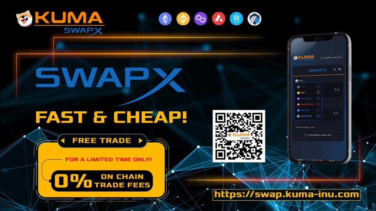 Here is your opportunity to try KumaSwapX for free &amp; when you see how good &amp; easy to use it is you will never go back to #uniswap or #pancakeswap because KumaSwapX is all in one
On-chain or cross-chain 
The best part is the fees go back to the community for #DkumaBreeder stakers.