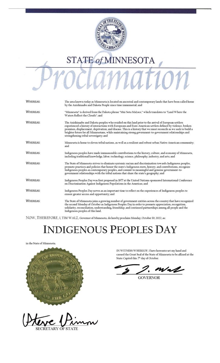 Today is Indigenous Peoples Day – a time to honor and celebrate the 11 sovereign Tribal Nations and robust urban Native communities that continue to enrich and strengthen our state’s cultural landscape, economy, and heritage each and every day.