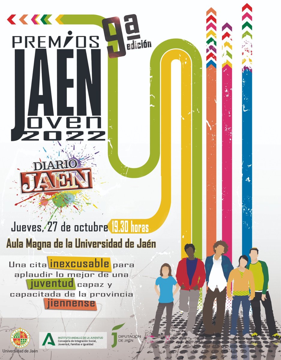 DiarioJAENes's tweet photo. ➡ El próximo 27 de octubre no te pierdas la 9ª edición de los Premios Jaén Joven 2022 a las 19:30 horas en el Aula Magna de la Universidad de Jaén @ujaen 🎉 https://t.co/B3nVIC0JnY