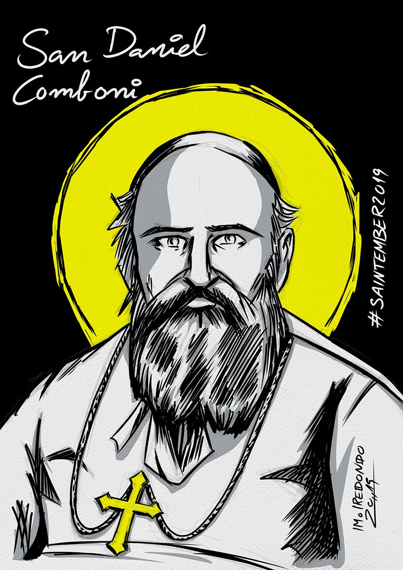 ComicRedondo's tweet photo. San Daniel Comboni. @revista_mundo_negro @editorialmundonegro @AguiluchosComb @combonianas #combonianos #misioneros #danielcomboni https://t.co/W3Z9h6nhz3
