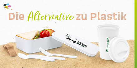Unsere #Lunchbox und To-go-Becher aus #PLA schonen die Umwelt: fcld.ly/pla-lunchboxen! 🥪☕🌍 Statt aus Plastik bestehen Brotdose und Becher aus nachwachsenden Rohstoffen wie Maisstärke. Den ganzen Monat erhältst du den 100 % #klimaneutralen Druck gratis zu deinem Auftrag! 🌳