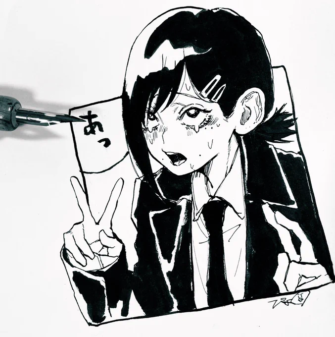 明日からチェンソーマンなので過去絵マキマ様とコベニちゃんを、、、 
