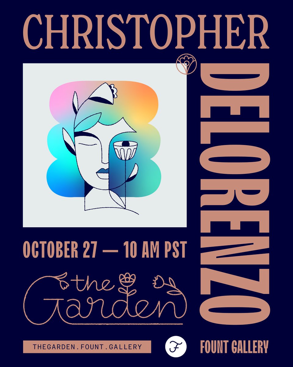 To celebrate our upcoming release, The Garden by <a href="/chrisdelorenzo/">ChristopherDeLorenzo</a>, we’re giving out 3 Fount Gallery Patron I Cards. The Garden is a Fount Card exclusive.

❶ Follow <a href="/fountgallery/">Fount Gallery</a> &amp; <a href="/chrisdelorenzo/">ChristopherDeLorenzo</a>
❷ ❤️ &amp; RT
❸ Join our Discord: discord.gg/fountgallery

⏱ 48 H

Good luck! 🌷