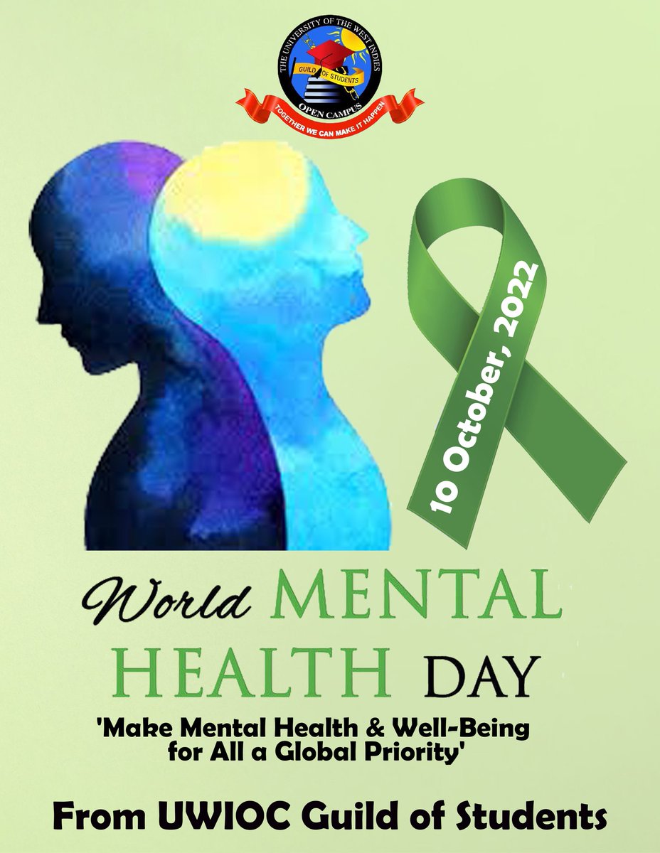 kisoneD's tweet photo. Today we join with the rest of the world in remembering persons suffering from mental illness. We urge everyone to take care of their mental health and to be of support to those who you know are suffering from some form of mental illness. https://t.co/uDdGp5jIY2