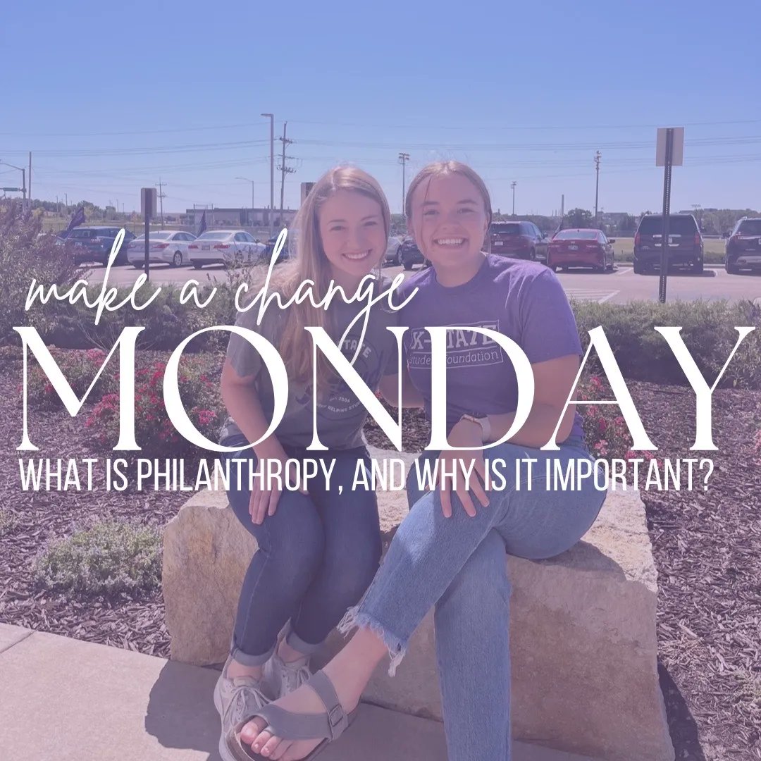 KStateStufo's tweet photo. HAPPY #WHYIGIVEWEEK!! We are so excited to kick off our week with Make A Change Monday! Stop by our table in the union from 11-2 to learn about the importance of philanthropy and grab some goodies! https://t.co/Tq0lkfjh8m