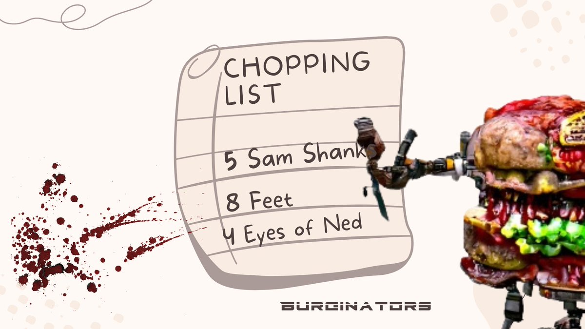Burginators's tweet photo. Gm 🍔 NFT community 

Looks like the Burginators are up to something making a list of sorts. 

To bad for anyone named Sam or Ned… 

Check our pinned 📌and LFGrill!!! 🍔

#NFT #NFTMintAlert https://t.co/hBNidCWBmb